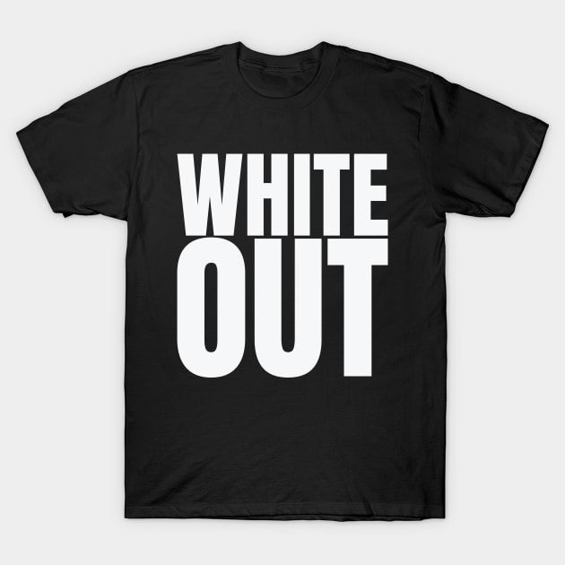 White Out (White on white design) T-Shirt by S'MORE STICKERS